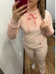 Костюм спортивний з капюшоном Велюр Рожевий 184