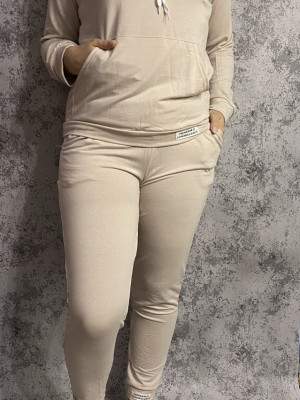 Костюм спортивний з капюшоном MADNESS Бежевий 282