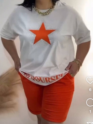 Костюм шорти та футболка  "Помаранчева Зірка" 336