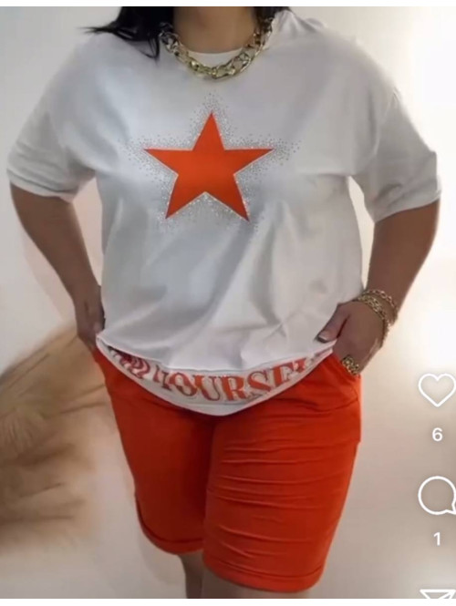 Костюм шорти та футболка  "Помаранчева Зірка" 336