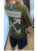 Футболка "OFF-WHITE" Хакі 386