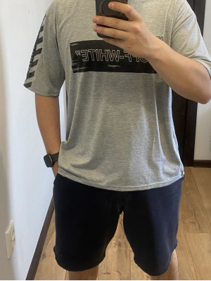 Футболка "OFF-WHITE" Сіра 383