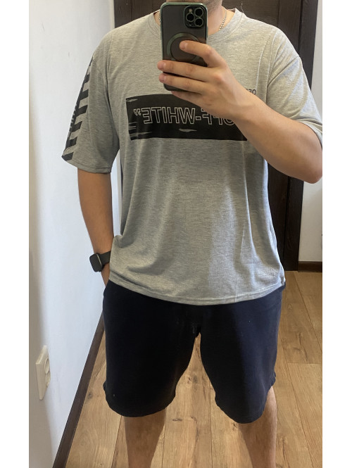 Футболка "OFF-WHITE" Сіра 383