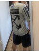Футболка "OFF-WHITE" Сіра 383
