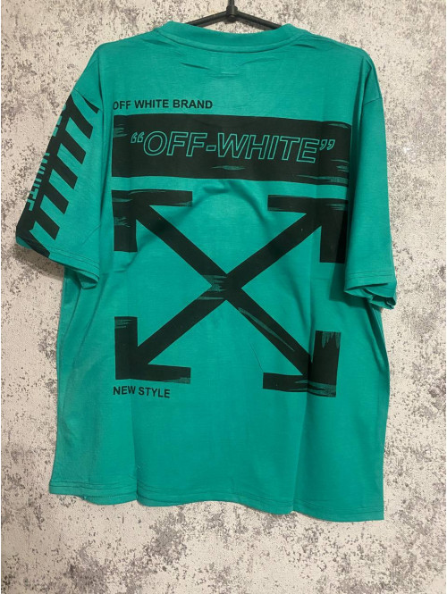 Футболка "OFF_WHITE" Бірюза 385