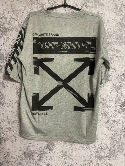 Футболка "OFF-WHITE" Сіра 383