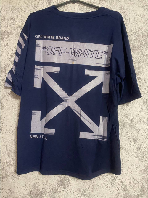 Футболка "OFF-WHITE" Темно-синій 384